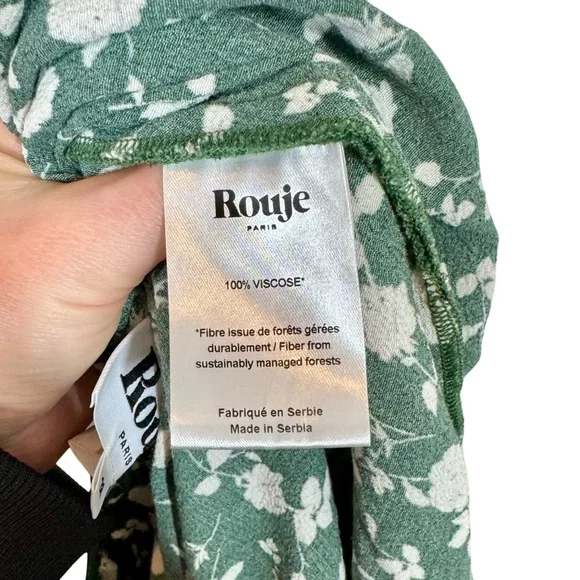 Rouje Ines Midi Dress in Green Floral size 36/US4